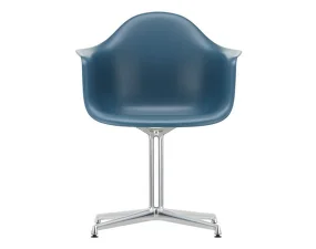 Stolička Eames DAL, sea blue / polished aluminum
