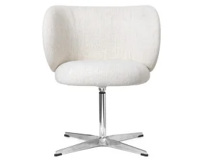 Jedálenská stolička Rico Swivel, Bouclé off-white