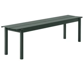 Lavica Linear Steel Bench 170 cm, dark green
