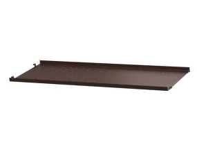 Polica String Metal Shelf Low Edge 78 x 30, dark brown