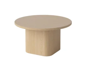 Konferenčný stolík Eida Ø60 H32, white pigmented oiled oak