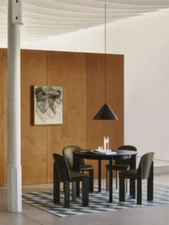 Jedálenský stôl Chisel 25 Round Ø110, black lacquered oak