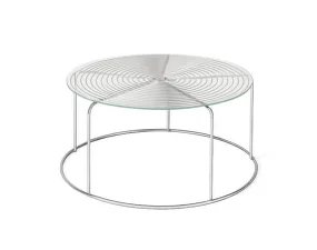 Konferenčný stolík Wire VP17, glass tabletop