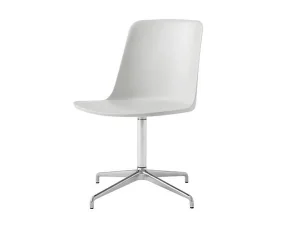 Kancelárska stolička Rely HW11, polished aluminium / oyster