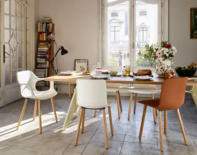 Stolička HAL Wood, cotton white