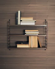 Polica String Pocket, walnut/black