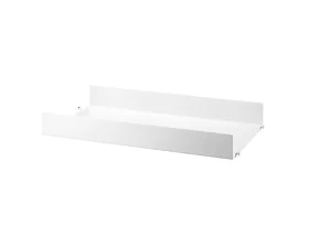 Polica String Metal Shelf High Edge 58 x 30, white