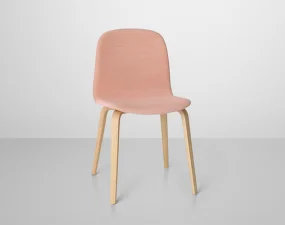 Čalúnená stolička Visu, wood, rose