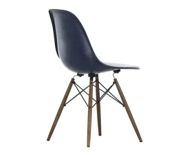 Stolička Eames Fiberglass DSW, navy blue/dark maple