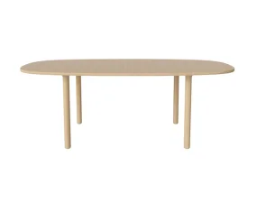 Rozkladací stôl Yacht round legs, white pigmented oak