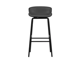 Čalúnená barová stolička Hyg Barstool 75, black/ultra leather