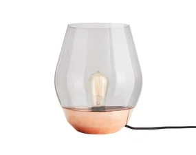 Ex-display stolná lampa Bowl Table Lamp, raw copper / light smoked glass