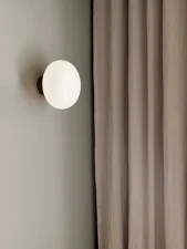 Nástenná lampa Karl-Johan Wall Lamp, Smoked Oak w. White Opal Glass