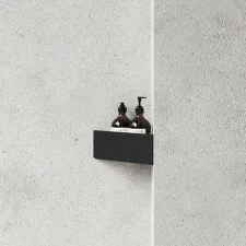 Rohová kúpeľňová polička Bath Shelf Corner, black