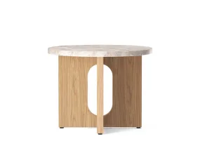 Odkladací stolík Androgyne, natural oak/Kunis Breccia Sand