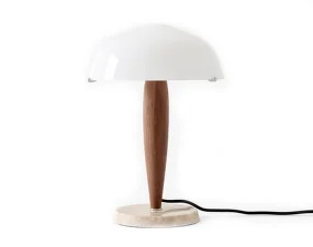 Stolná lampa Herman SHY3, Opal Glass w. Walnut & Cream Marble
