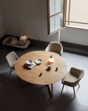 Stolička Rely HW76 s podrúčkami, oak/black