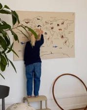 Mapa The World, off-white