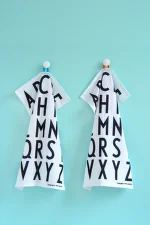 Kuchynská utierka Design Letters, sada 2 ks, white