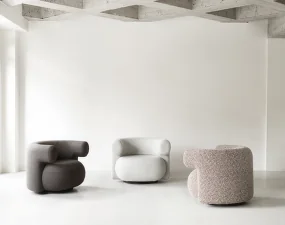 Kreslo Burra Lounge Chair Swivel w. Return, Zero 0110