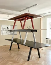 Stôl Boa 280x110x75 cm, metallic grey / walnut