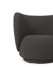 Lounge chair Rico Grain, chocolate