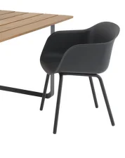 Záhradná stolička Fiber Outdoor Armchair, anthracite black