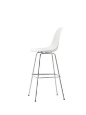 Barová stolička Eames Plastic High, white/chrome