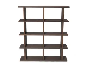 Knižnica Kona Bookcase 2x4, dark stained