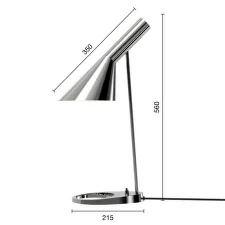 Stolná lampa AJ, stainless steel polished