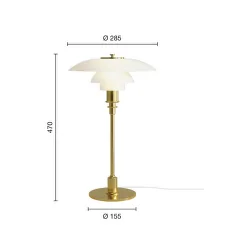 Stolná lampa PH 3/2, brass metallised
