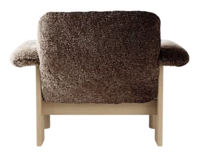 Kreslo Brasilia Low Back, Sheepskin sahara/natural oak