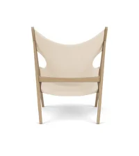 Kreslo Knitting Lounge Chair Textile, natural oak/Logan Jasmine