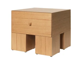 Nočný stolík Kuben, natural oak