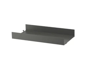 Polica String Metal Shelf High Edge 58 x 30, dark grey