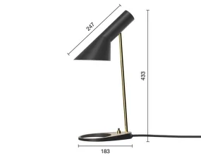 Stolná lampa AJ Mini, black/brass