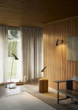 Stolná lampa AJ Mini, warm grey/brass