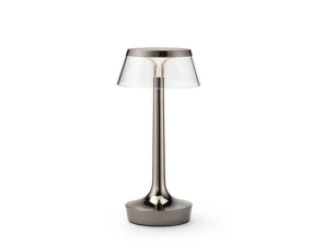 Prenosná lampa Bon Jour Unplugged, black chrome