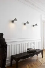 Nástenná lampa NJP Short, light aluminium grey