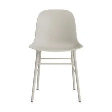 Stolička Form, light grey/steel