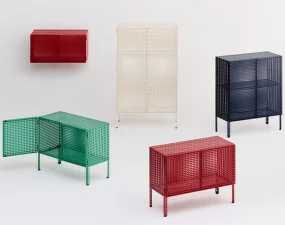 Skrinka Perforated Cabinet Floor Small, steel blue
