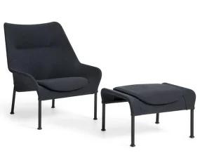 Otoman O2, black textile