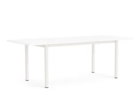 Stôl Annex Overhang 220x90, cream white/white laminate