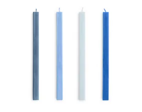 Sviečky Square Candle set 4ks, blues