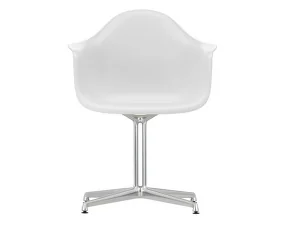 Stolička Eames DAL, cotton white/polished aluminum