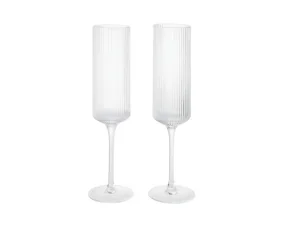 Poháre na šampanské Ripple Flutes set 2 ks, clear