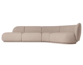 Rohová modulárna pohovka Rico Soft Bouclé, natural