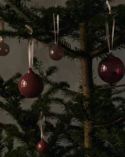 Vianočné banky Glass Baubles M set 3 ks, roseate opaque