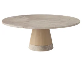 Konferenčný stolík Piro Ø90 H36, beige marble
