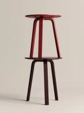 Stolík Bella Coffee Table Ø45x49, dark bordeaux